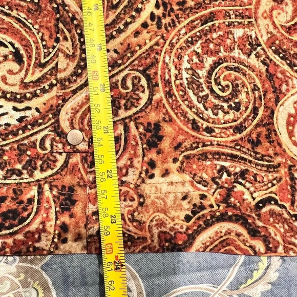 Zenergy by Chico's Paisley Print Zip Front Jacket Size 0 Small Stretch Boho - Picture 11 of 11